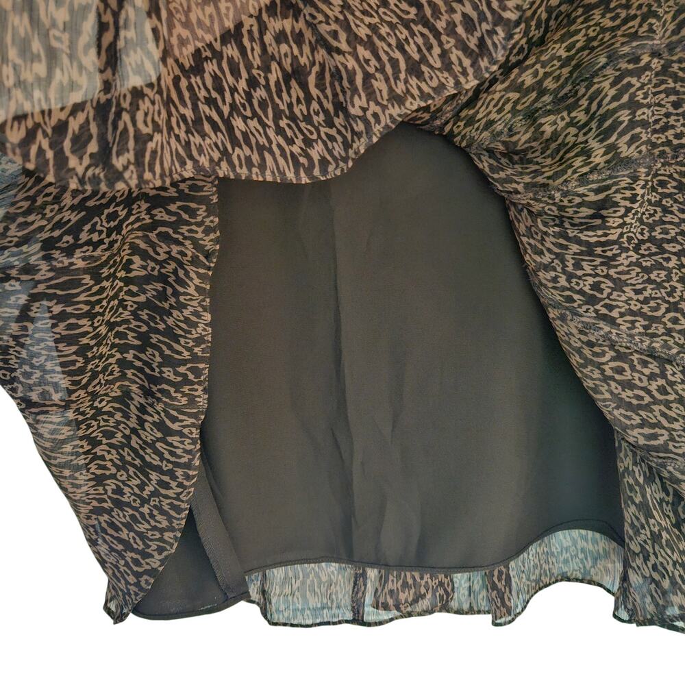 Charter Club Womens Silk Animal Print Midi Skirt Sz 10 Gypsy Fairy Whimsygoth - Picture 5 of 12